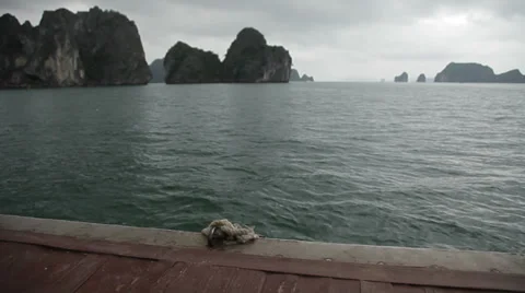Ha long Bay, panoramic landscape view. Famous tourist travel destination. Stock Footage 38654252