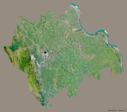 Ha Nam, province of Vietnam, on solid. Satellite Stock Illustration