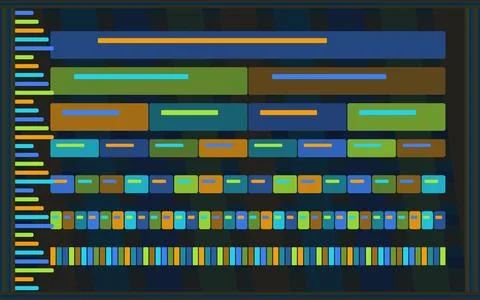 Haar Wavelet Signal Blocks 스톡 일러스트