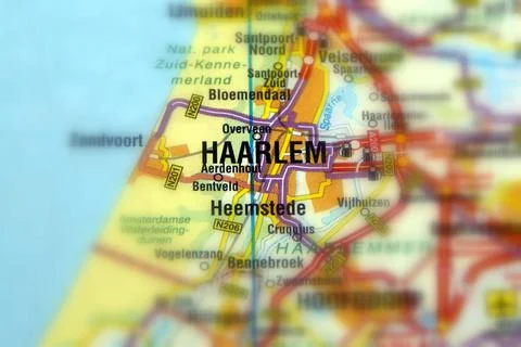 Haarlem on a map Stock Photos