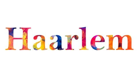 Haarlem text image stock design in colorful style letters Stock Illustration