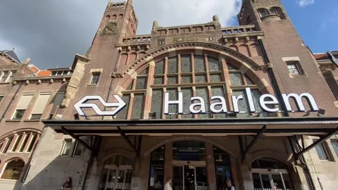Haarlem Train Station - The Netherlands Video stock 249762133