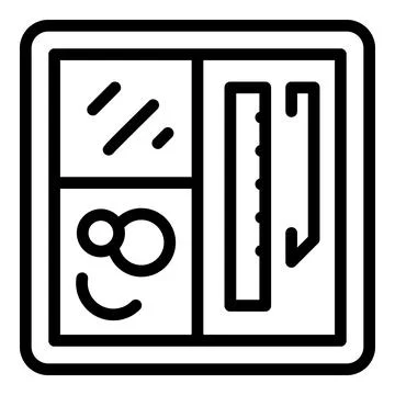 Haberdashery instrument icon, outline style Illustrazione stock