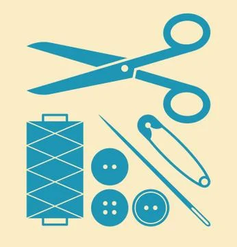Haberdashery set Stock Illustration