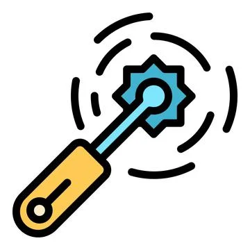 Haberdashery tool icon vector flat Illustrazione stock