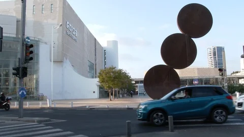 Habima Square Timelapse in Tel Aviv Video stock 105619042