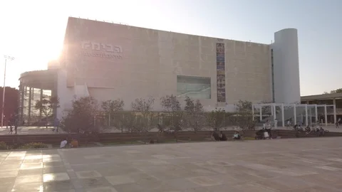 Habima sunset hyper-lapse Stock Footage 117139737