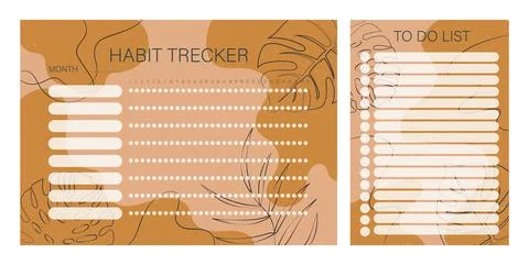 Habit Tracker. Monthly planner Stock Illustration