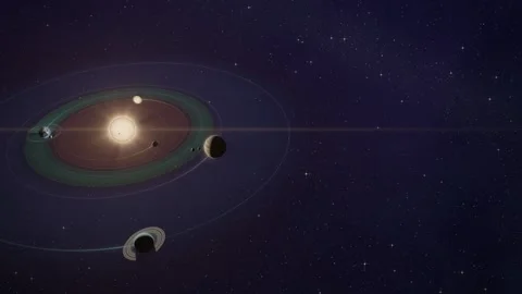 Habitable Zone Exoplanet Star System Seamless Loop Vidéo 346936091
