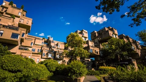 Habitat 67, iconic apartment complex in Montreal, Canada 스톡 동영상 119133542