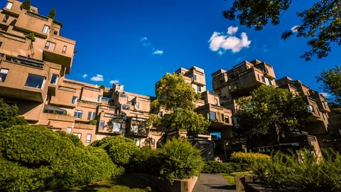 Habitat 67, iconic apartment complex in Montreal, Canada 스톡 동영상 119133553