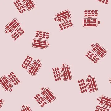 Habitat space exploration glyph vector seamless pattern Stock Illustration