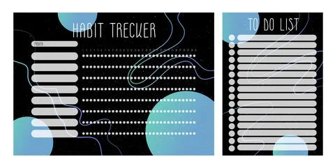 Habits tracker and to-do-list Stock Illustration