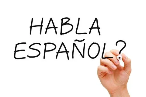 Habla espanol Foto stock