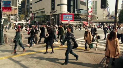 Hachiko Exit Tokyo timelapse 스톡 동영상 60231377