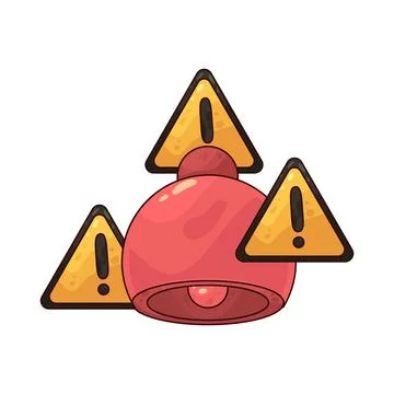 Hack Alert Bell illustration Stock Illustration