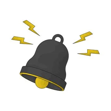 Hack Alert Bell illustration Stock Illustration