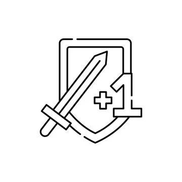 Hack and slash game olor line icon. Computer games genres. Pictogram for web  Stock Illustration