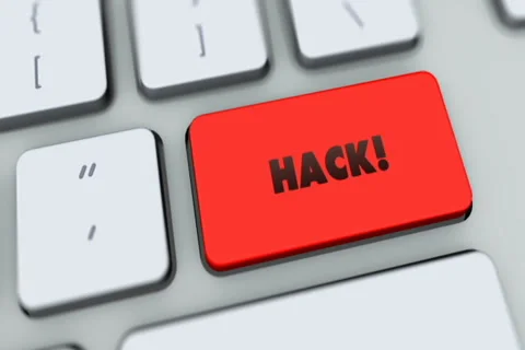 Hack button on computer keyboard. Key is pressed, click for HD Stock Footage 35648476