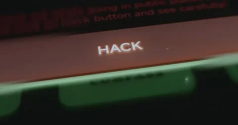 Hack button displayed on screen, cybercrime concept Stock Footage 314456861