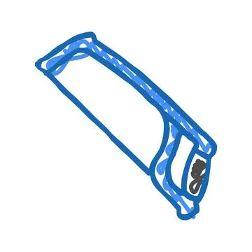 Hack hand saw icon doodle illustration イラスト素材