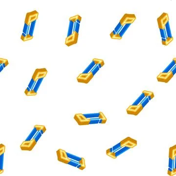 Hack hand saw isometric icon seamless pattern Stock Illustration