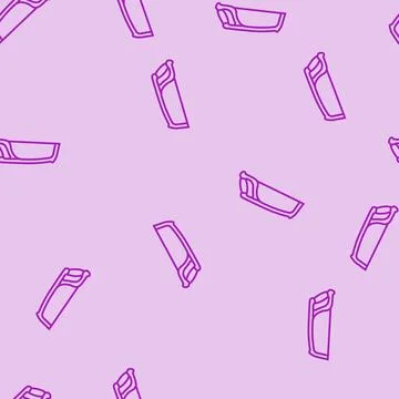 Hack hand saw line seamless pattern Stock Illustration