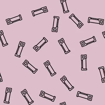 Hack hand saw line vector seamless pattern Stock Illustration