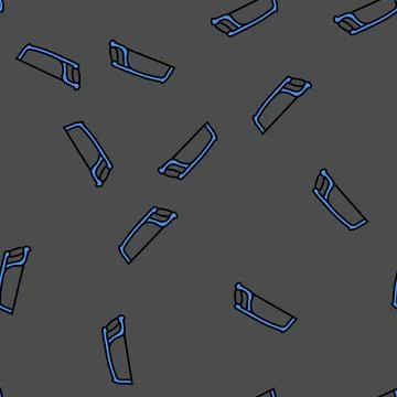 Hack hand saw vector seamless pattern Stock Illustration