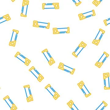 Hack hand saw vector seamless pattern Illustrazione stock