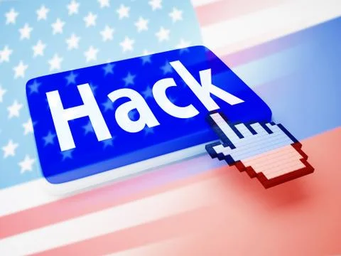 Hack Keyboard Key Pressed Shows Hacking 3d Illustration Stock Illustration
