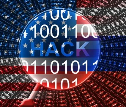 Hack Magnifier Showing Elections Hacked 3d Illustration Stock Illustration