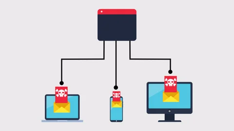Hack network Video stock 336589762