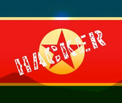 Hack From North Korean Attack 3d Illustration Illustrazione stock