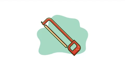 Hack saw cut animation video design. 스톡 동영상 265662910