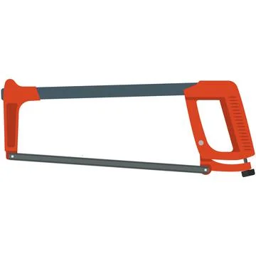 Hack saw vector flat icon isolated on white Stock Illustration