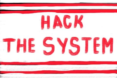 Hack the system Illustrazione stock