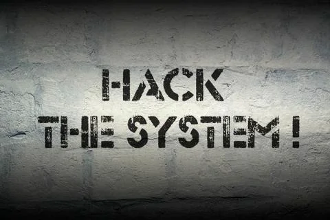 Hack the system 스톡 일러스트