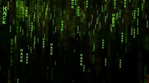 Hack text on the screen concept Stock Illustration