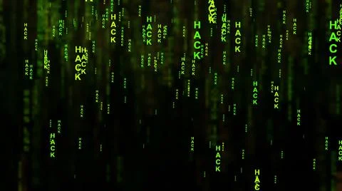 Hack text on the screen concept Stockillustratie