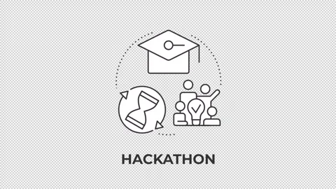 Hackathon animated line concept icon Stock Footage 348295332