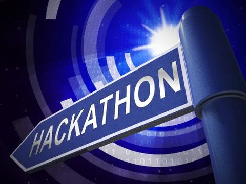 Hackathon Code Malicious Software Hack 3d Illustration Stock-Illustration
