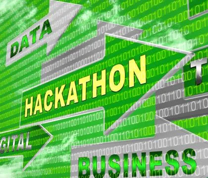 Hackathon Code Malicious Software Hack 3d Rendering Stock Illustration
