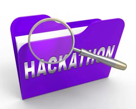 Hackathon Code Malicious Software Hack 3d Rendering Stock-Illustration