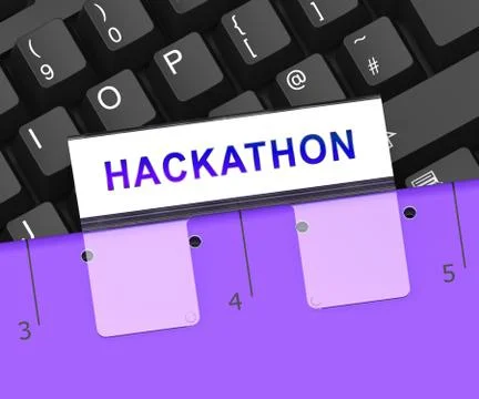 Hackathon Code Malicious Software Hack 3d Rendering Stock Illustration