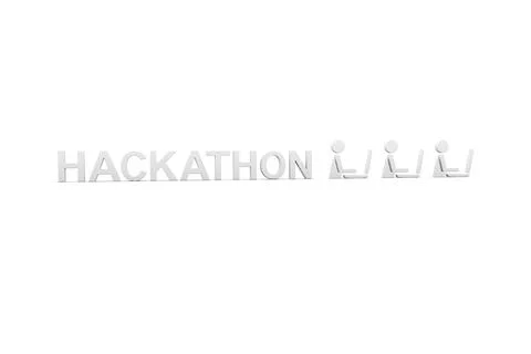 HACKATHON concept white background 3d render illustration Stock Illustration