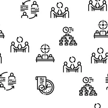 Hackathon Development Seamless Pattern Vector イラスト素材