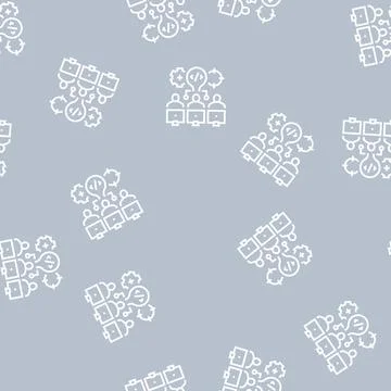 Hackathon fintech development line seamless pattern 스톡 일러스트