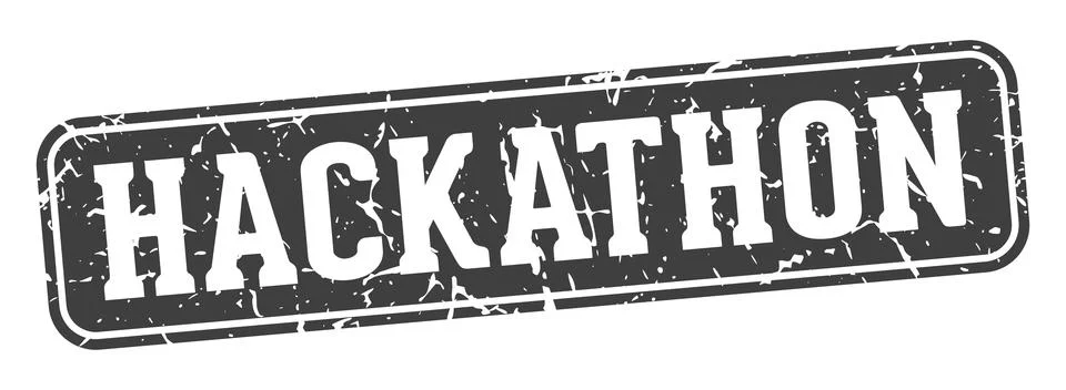 Hackathon rectangular sign. hackathon stamp Stockillustratie