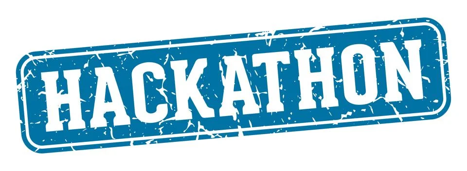 Hackathon rectangular sign. hackathon stamp Stockillustratie